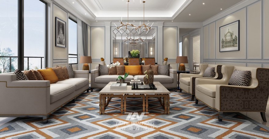 桂平凤凰城A2户型样板房 新古典雅奢-7