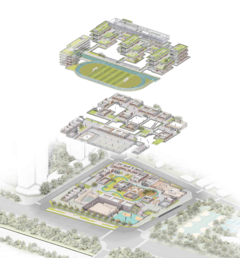 中标方案 | 立体书院：燕罗街道燕川九年一贯制学校新建工程 / 深大建筑设计院-拾陌工作室-16