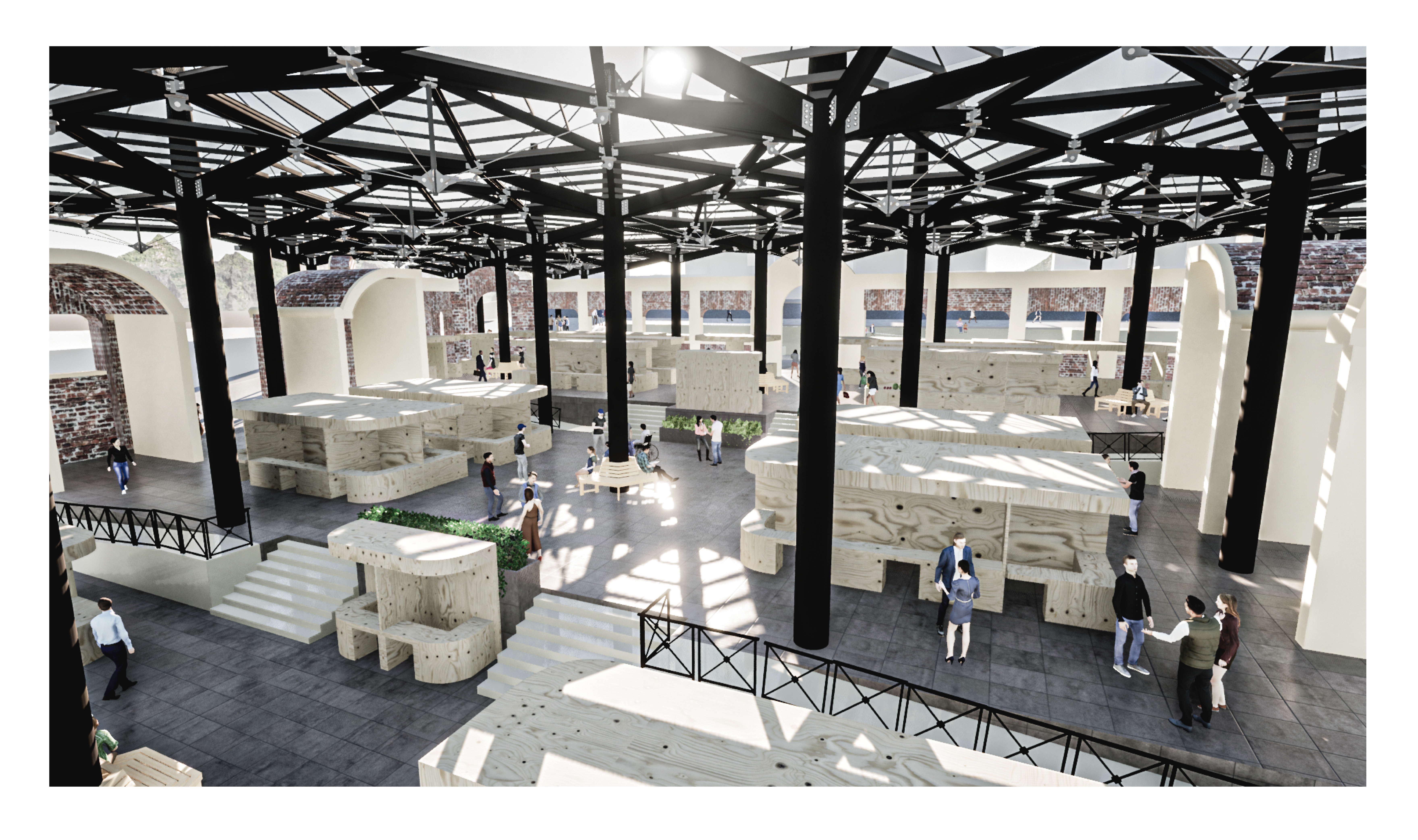 Mercado de las Cruces 广场市场屋顶设计丨哥伦比亚-38