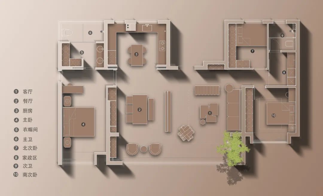 铂悦天汇 190㎡意式轻奢大平层丨飞墨云端组-4