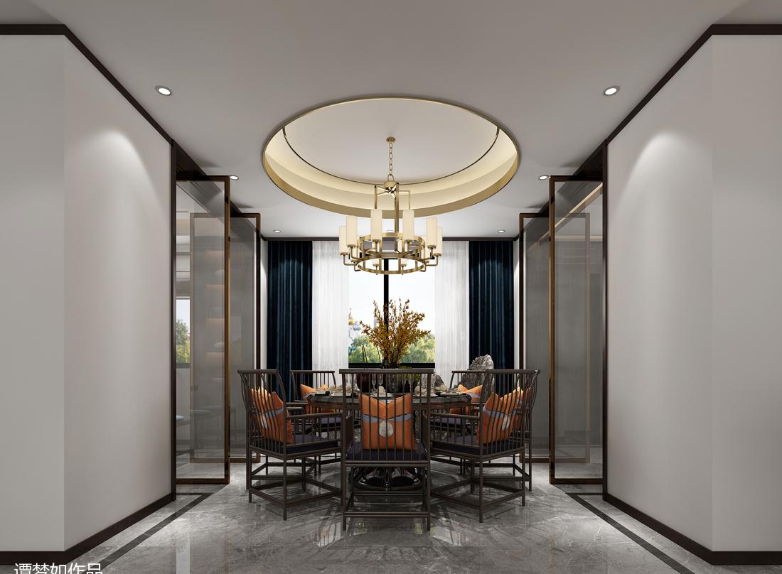 湘水湾·新中式风格室内设计-4