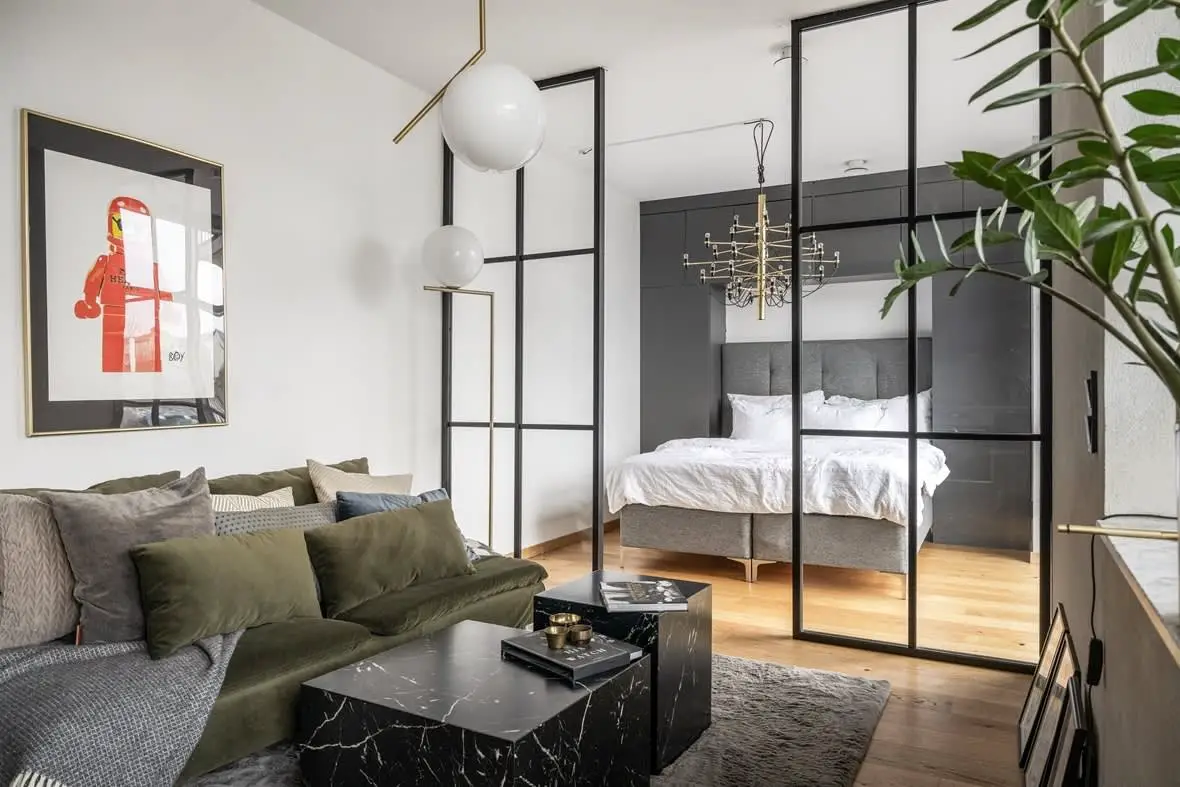 瑞典 33m²精致一居，现代功能之选-3