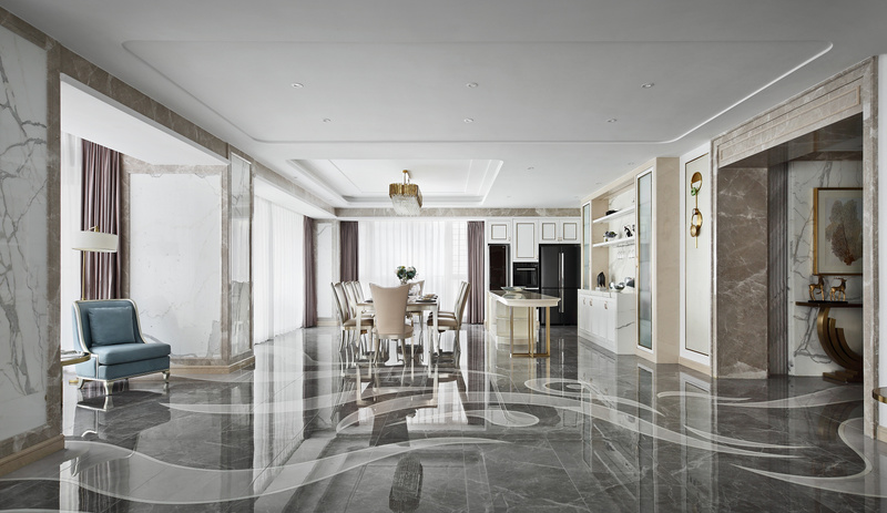 深圳宝安中心373m²现代简约法式风格家居设计-14