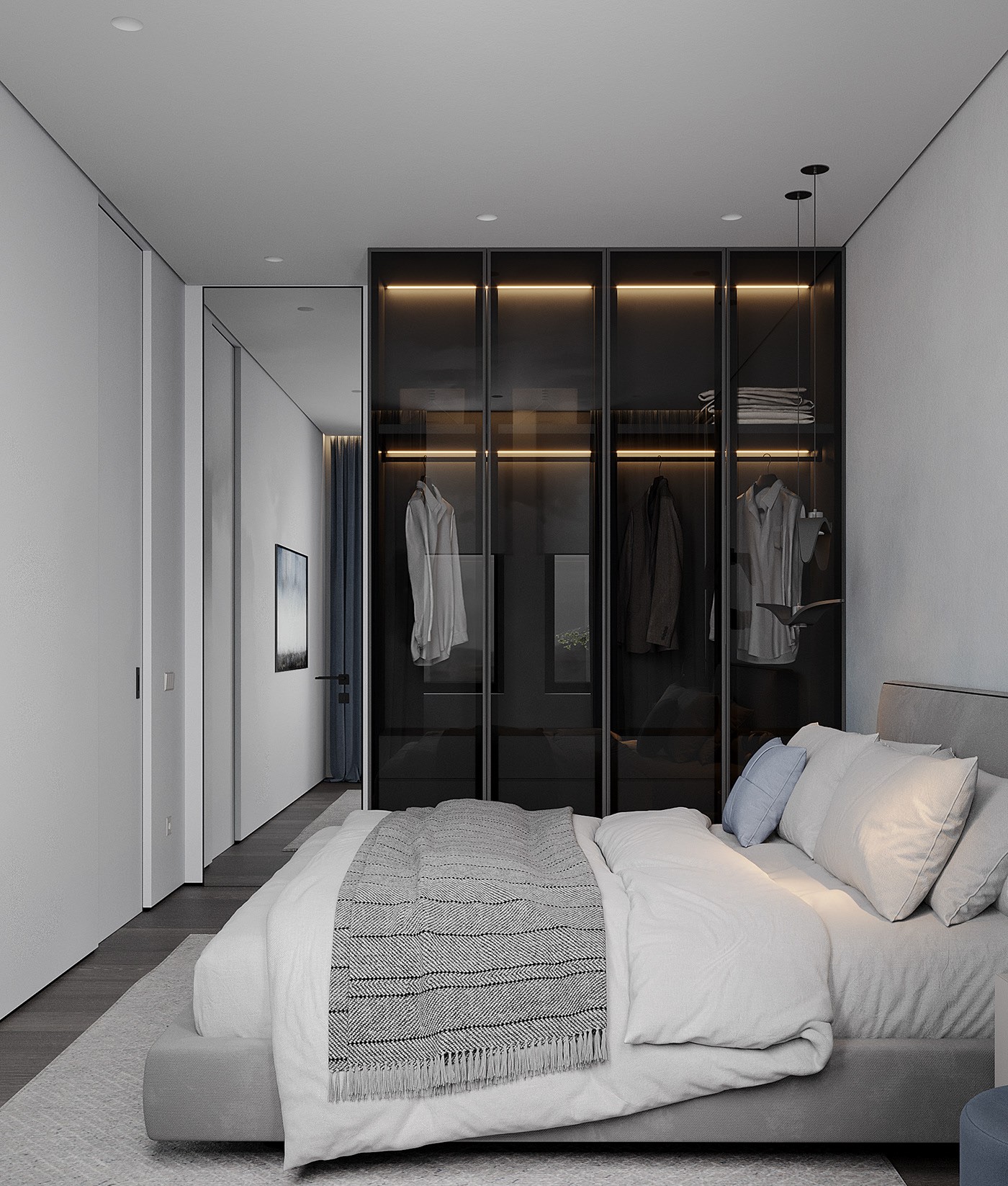 高级灰色系小空间公寓设计 超精致！-16