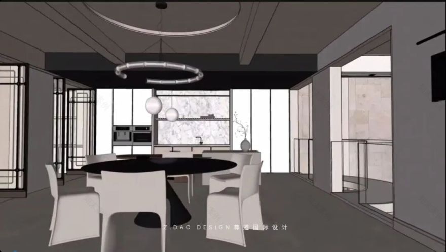 尊道新作|合肥『文一·塘溪津门』1000㎡折衷主义别墅,专治豪宅审美疲劳。-130