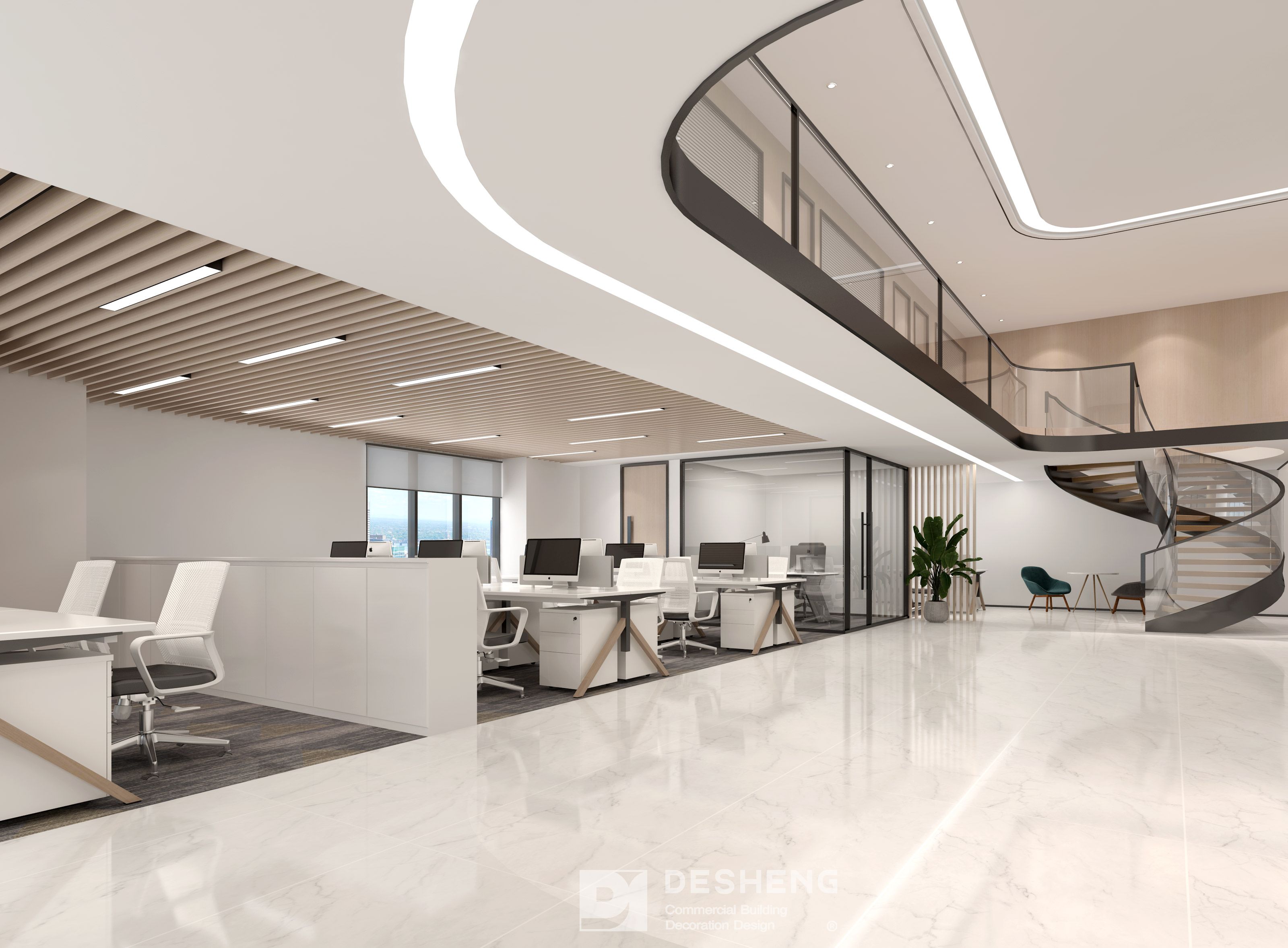 德盛装饰办公室装修案例-中科水务-4