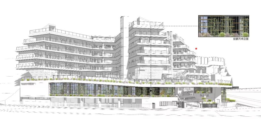 深圳福龙学校 | 绿色云端，伴山叠院-31
