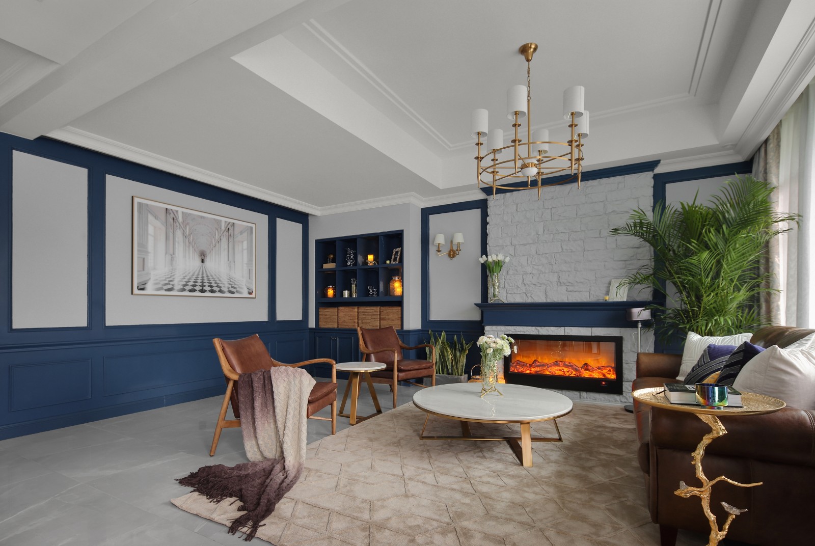 清羽设计 · 成都 178㎡优雅灰蓝家居,打造舒缓港湾氛围-19