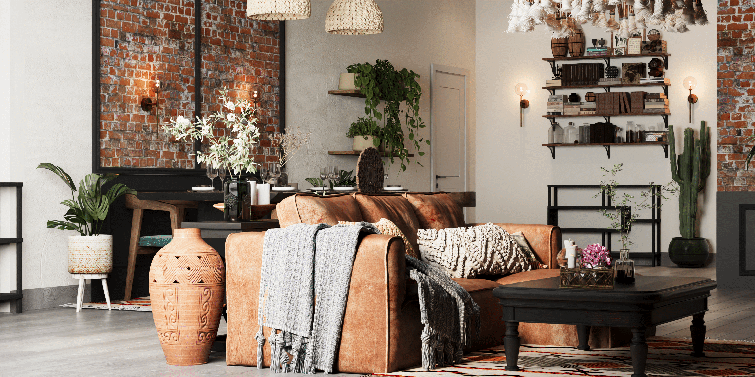 波西米亚风格温馨客厅内饰丨KA INNOVATIONS-9