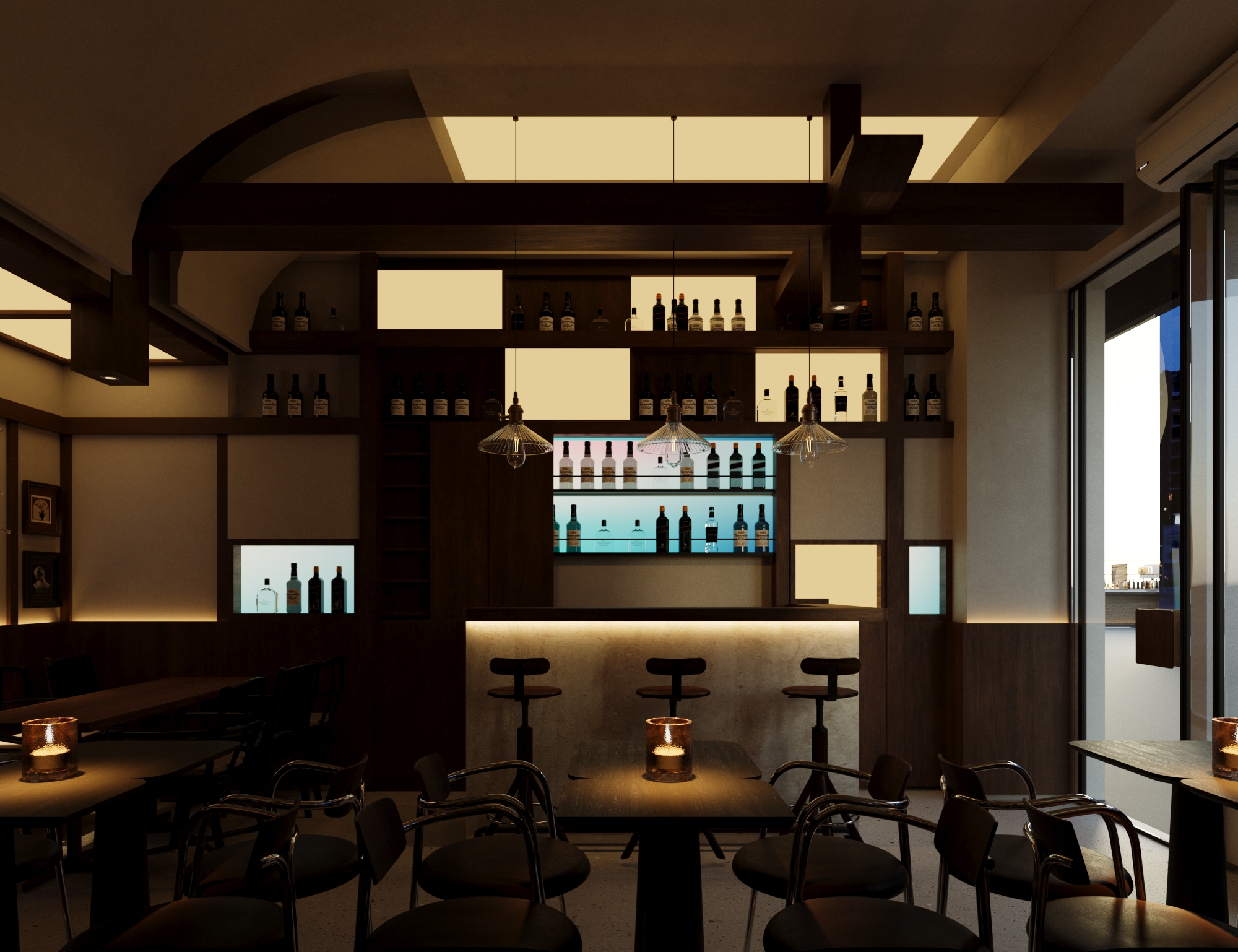 上海·22㎡·小酒吧设计丨中国上海丨上海WORM渥木设计工作室-3