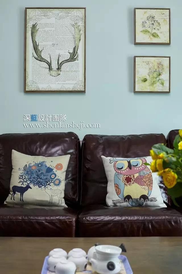 夏日抹茶——120㎡简约美式小清新-31