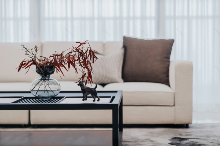 深圳 380㎡现代别墅 | 简约优雅,红调添彩-15