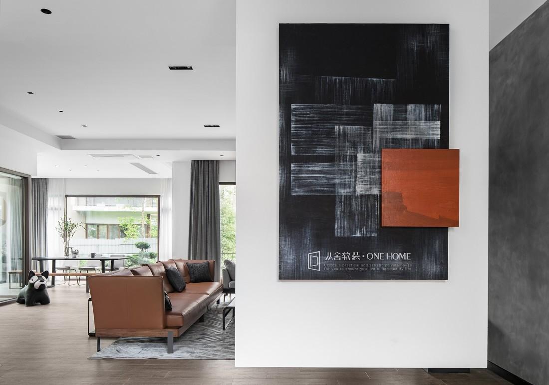 广州御溪谷 350m²别墅,演绎简约中性色的美学空间-2