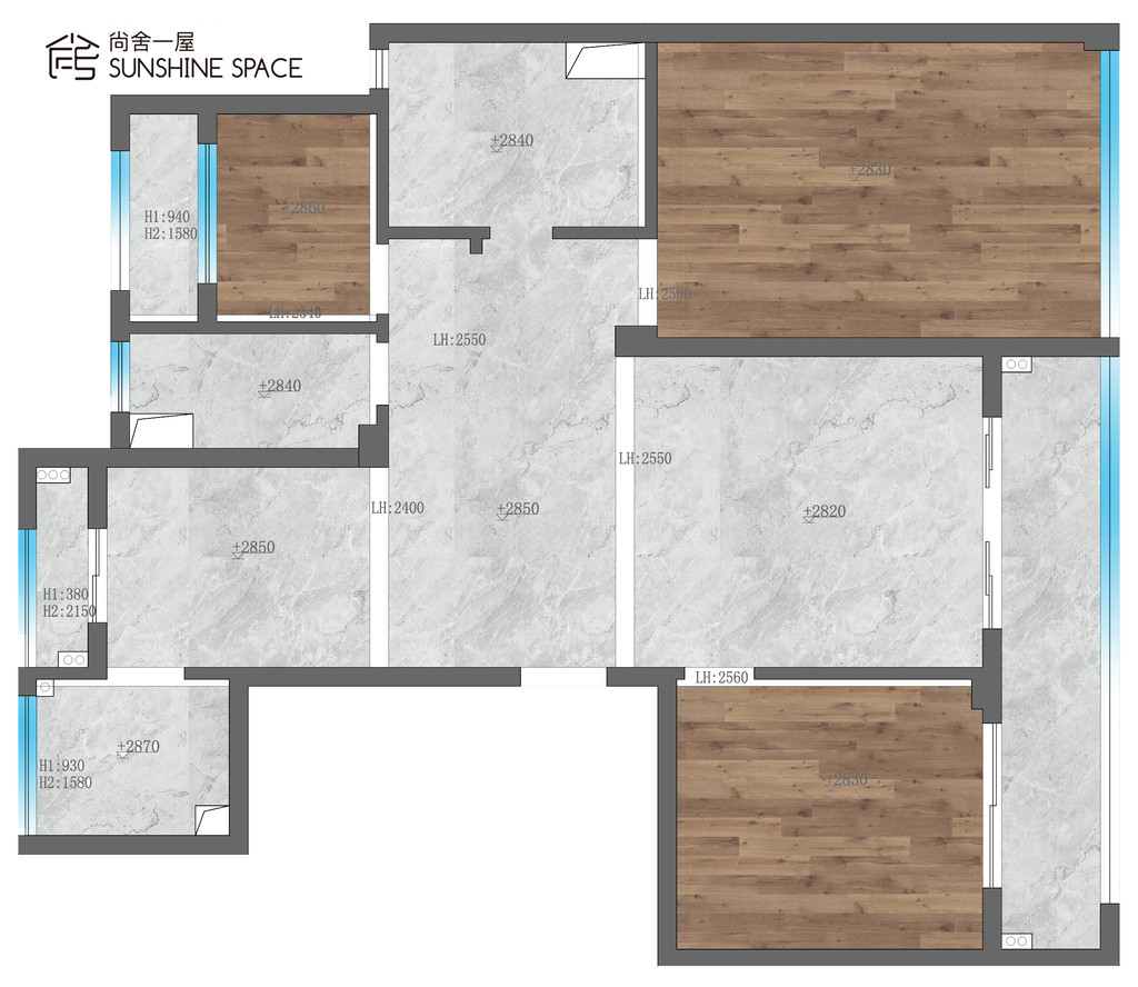 英溪桃源 130㎡北欧现代风家居设计,自然与工业共生的平衡美-3