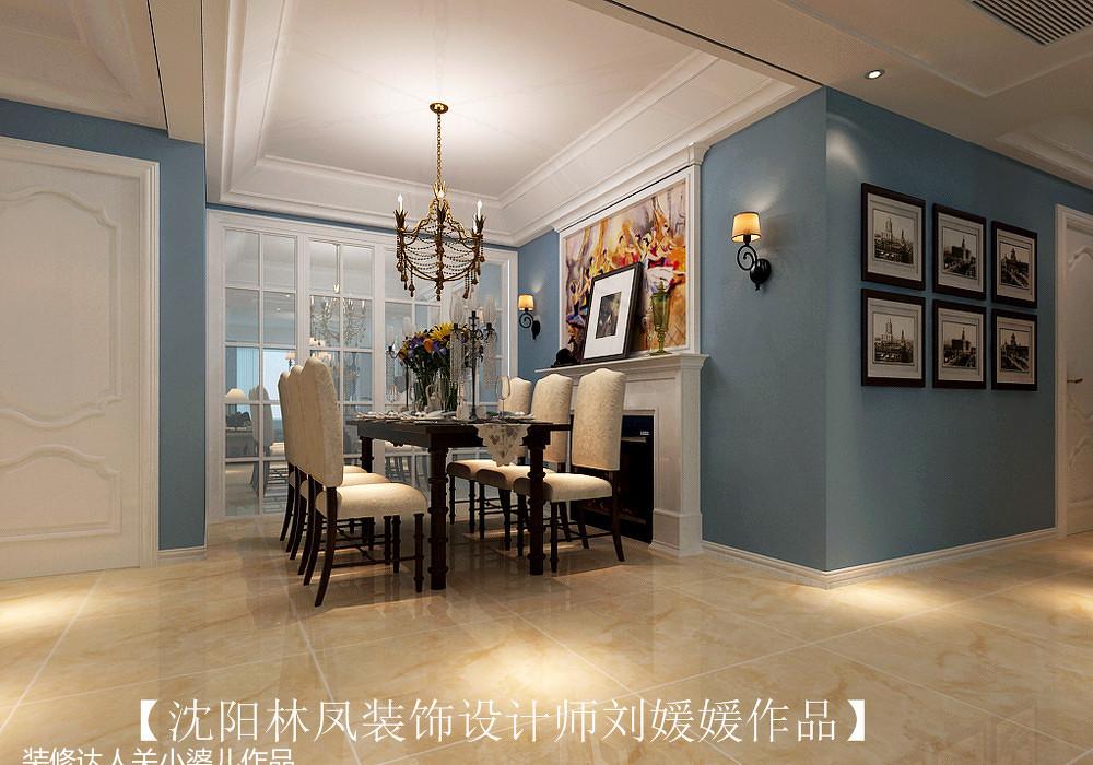 
格林玫瑰湾两居室简欧风格装修效果图1 -4