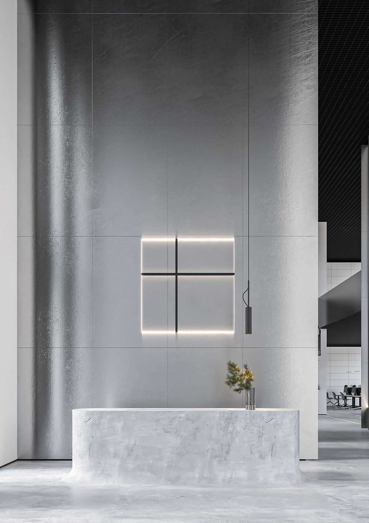 高级灰色系办公空间设计 超有氛围感！-1