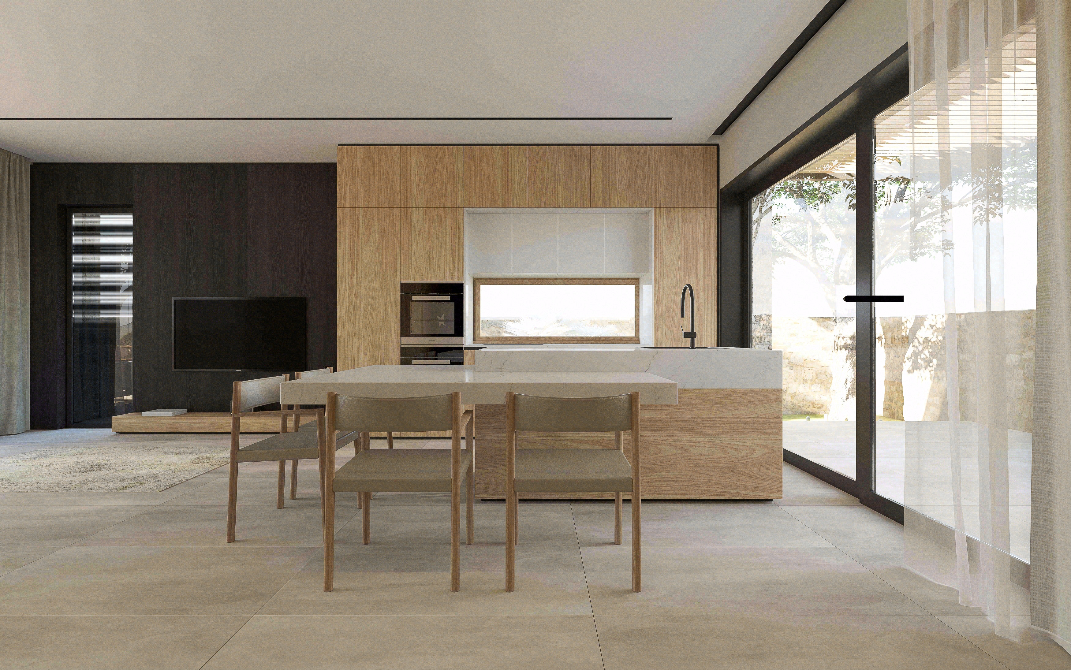 Modern Bedroom And Livingroom-4