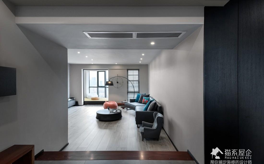 80 后海归 217㎡工业风家设计，全屋无主灯，餐厨一体，阳光房变榻榻米-10