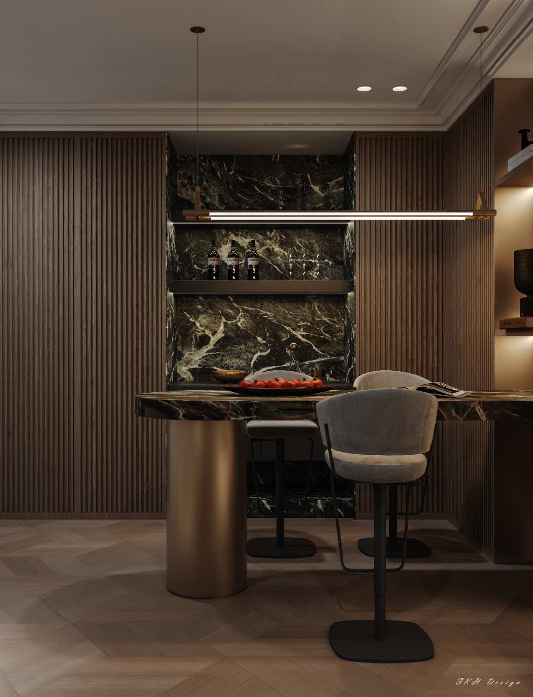 淄博悦湖花园独栋别墅设计丨中国淄博丨观享际 SKH 室内设计-84