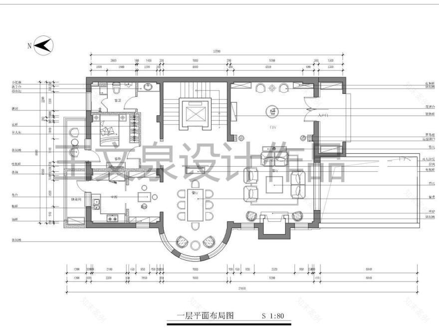 
法式欧式新中式别墅设计作品王文泉13 -1