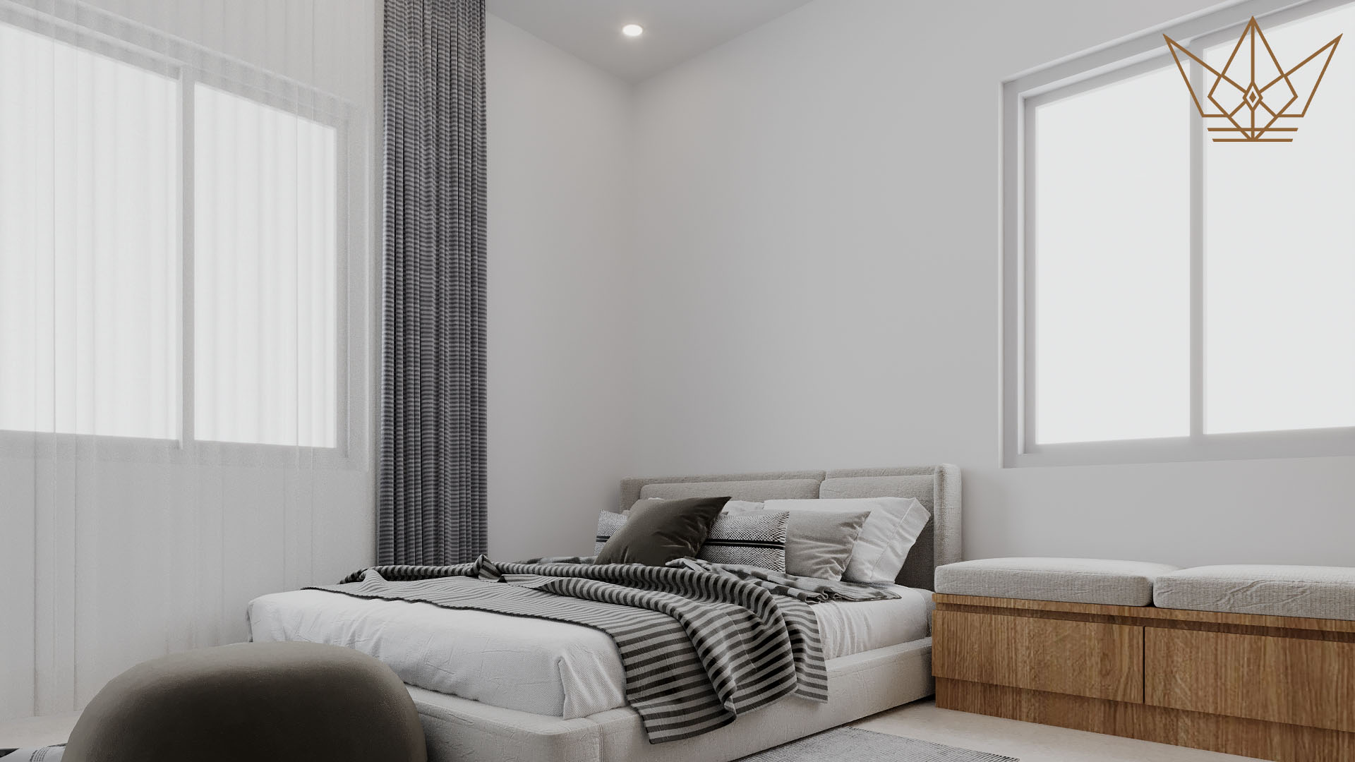 3 BHK Flat Contemporary Design-15