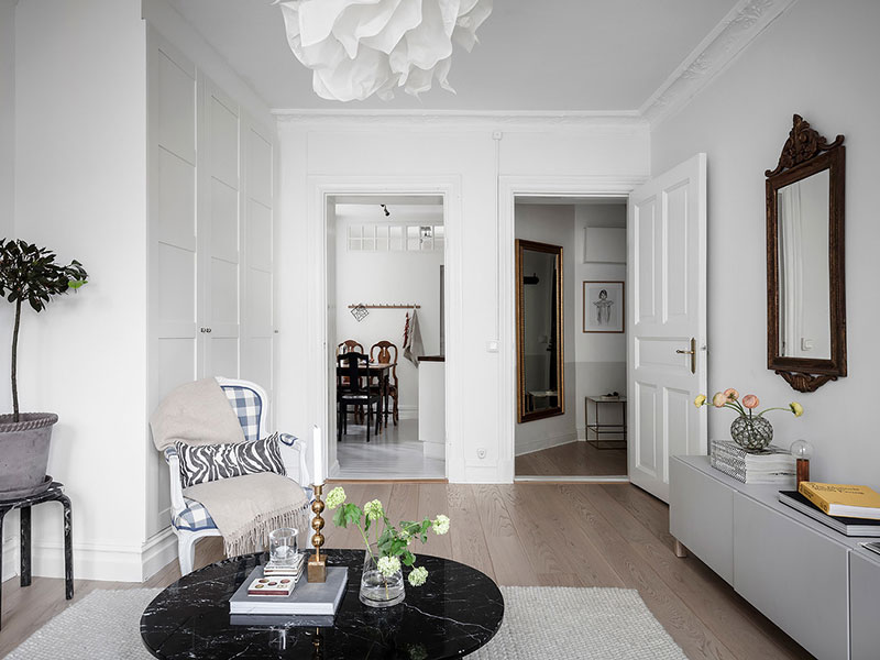 瑞典哥德堡 38 平米白色公寓，迷你空间大魅力-9