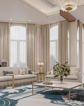 Classic Entrance With Unique Furniture , Men Majlis