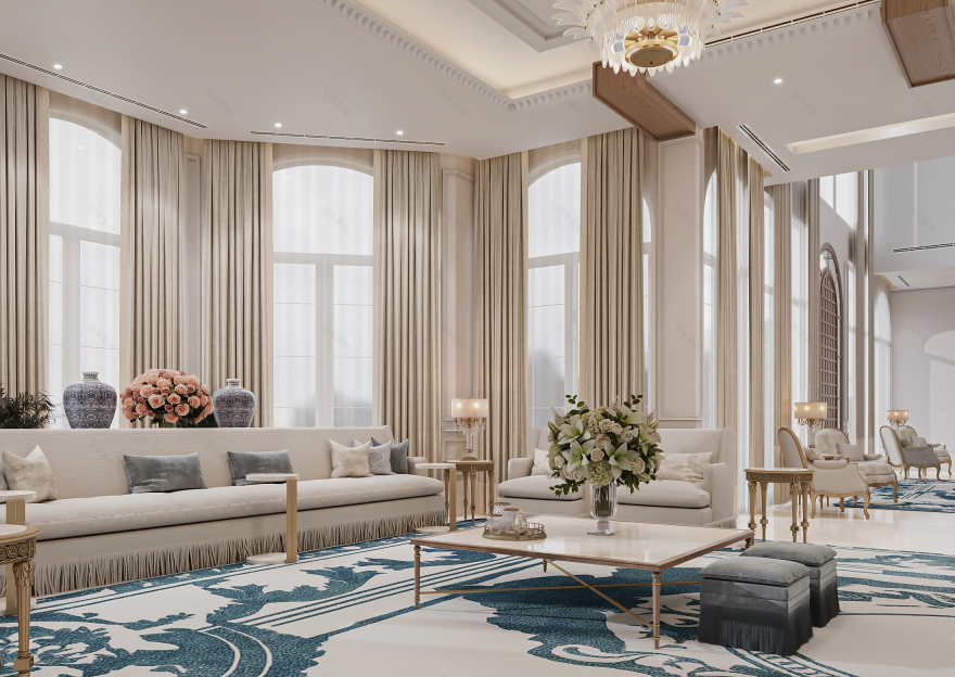 Classic Entrance With Unique Furniture , Men Majlis-14