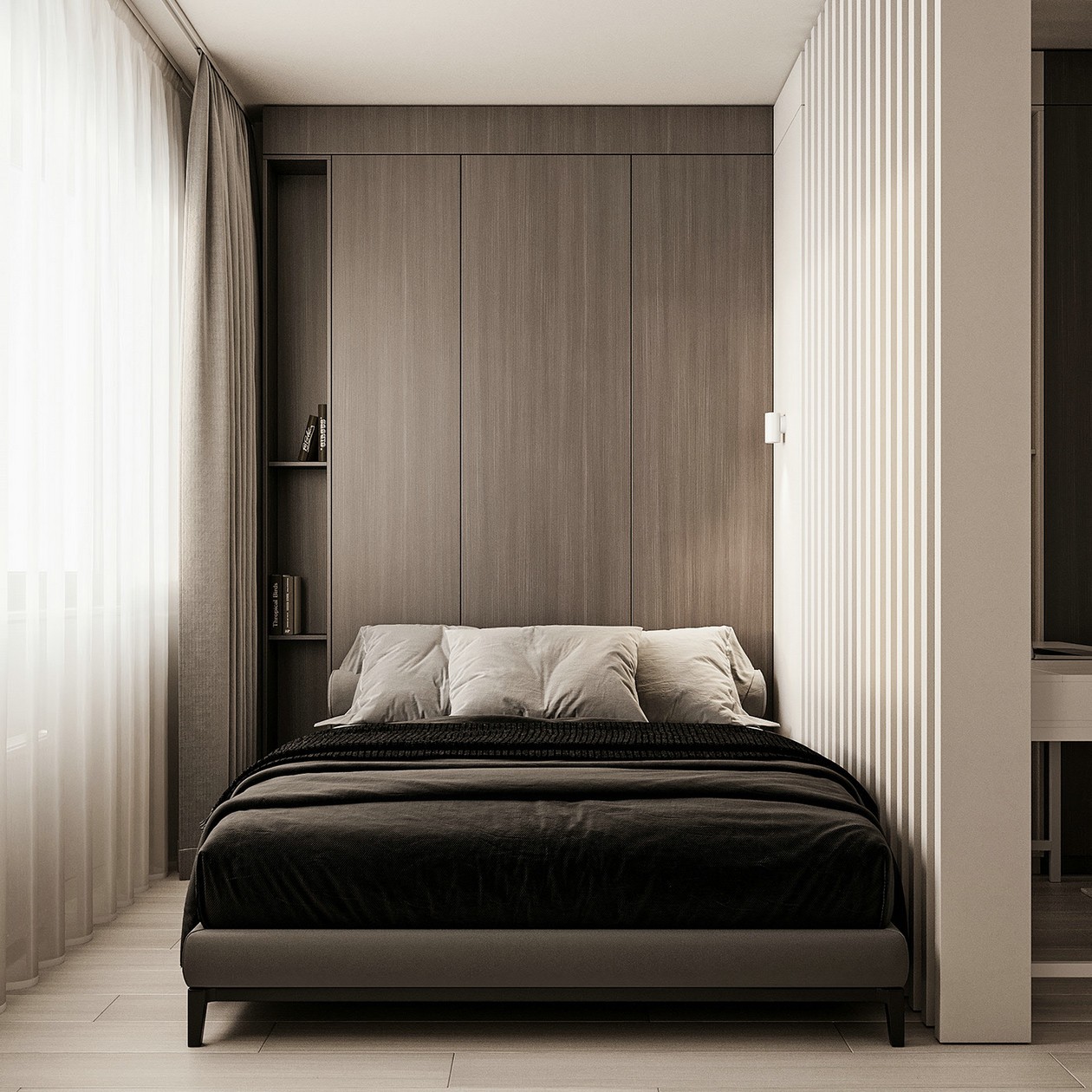 浅色系小空间公寓设计-10