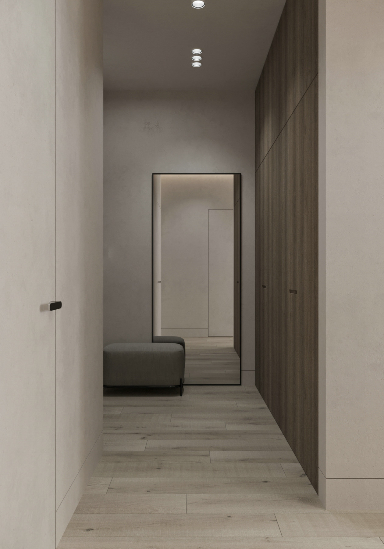 94㎡高级灰色系公寓设计-1