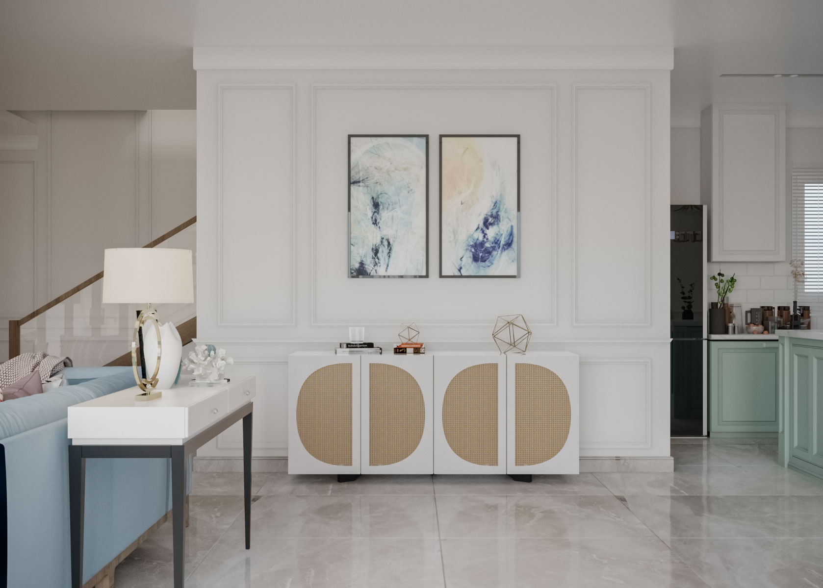 现代法式风格开放式厨房餐厅设计丨埃及丨innovest 设计工作室-8