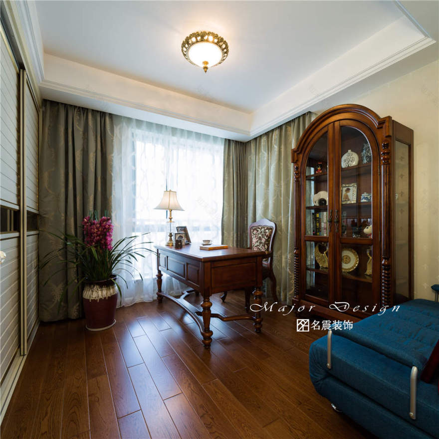 新洲花苑 130㎡美式混搭家居,自由浪漫的生活空间-29