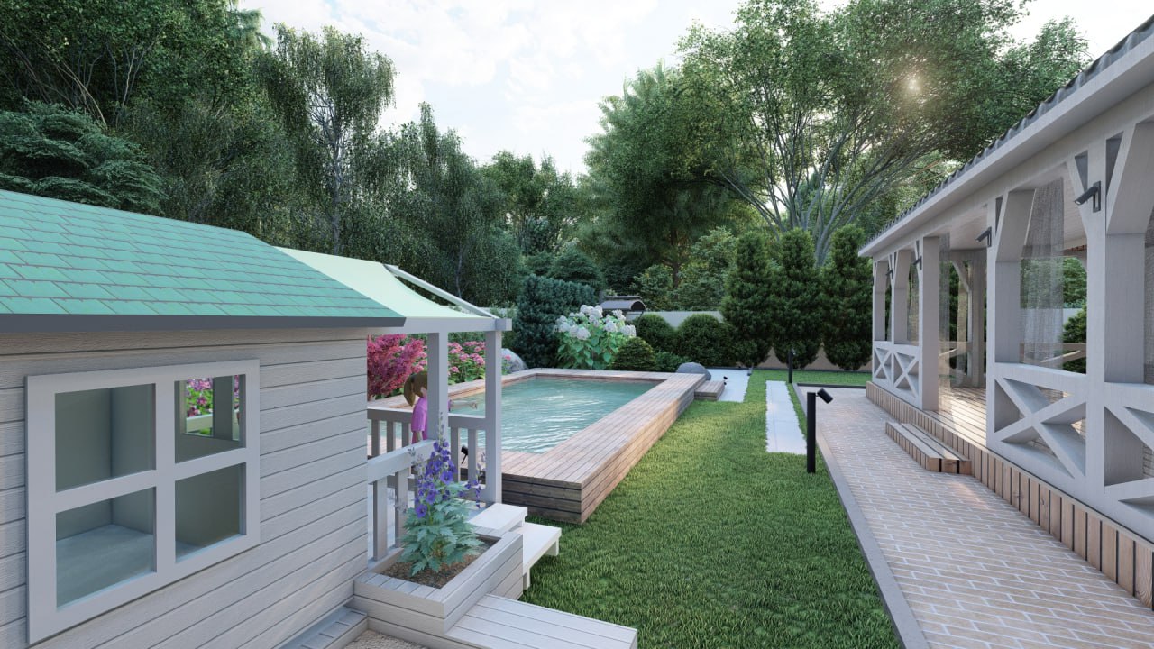 Ландшафтный проект участка 4 сотки в Краснодарском крае-11