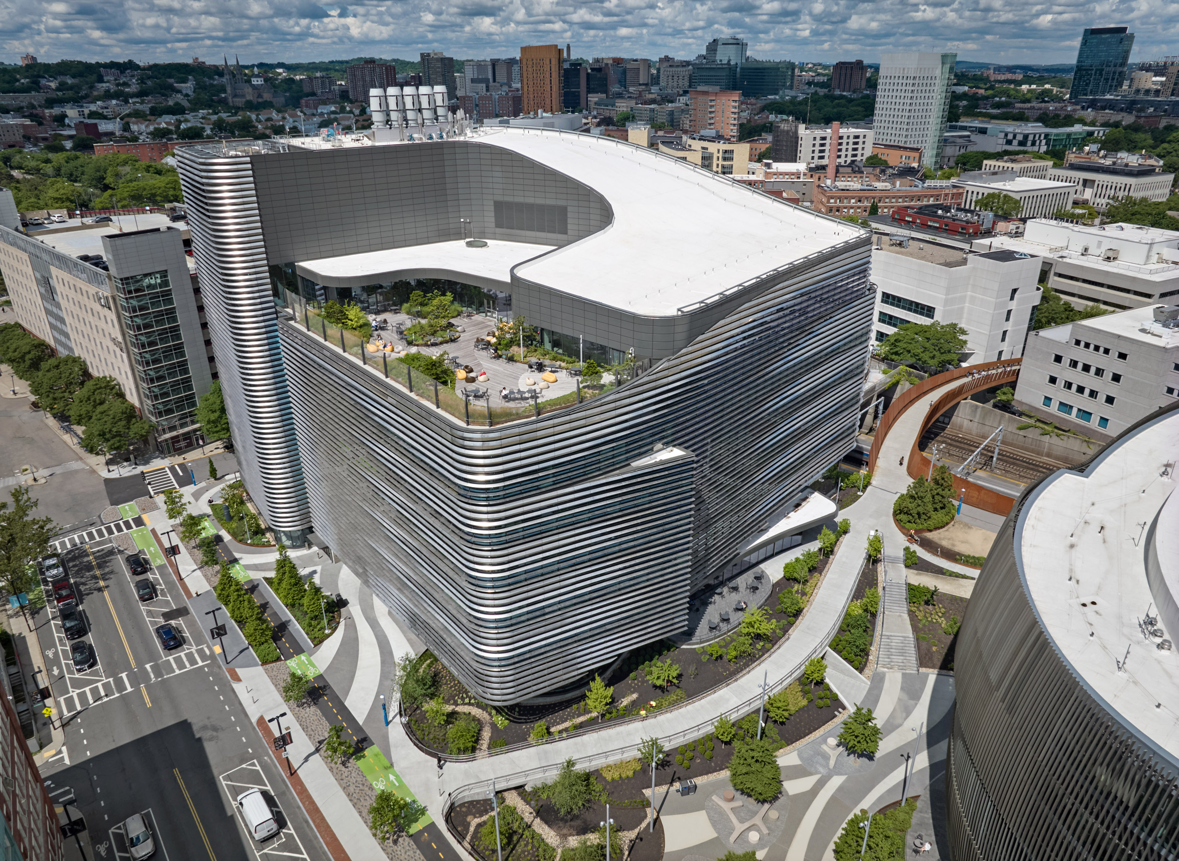 Payette wraps Boston academic building in ribbons of stainless steel-3