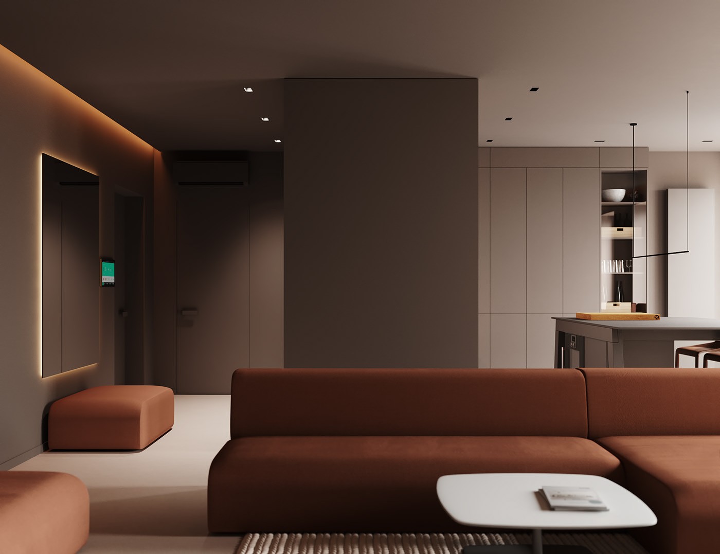 74㎡橘色系公寓设计 明媚的小尾巴，清爽好活力-5