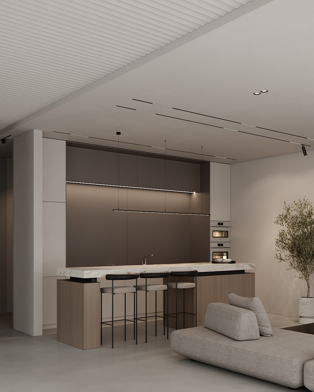 高级色系公寓设计 兼顾舒适与细节的家-2