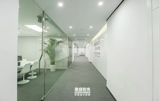康盛装饰┃1500㎡极简办公空间本•色，打造科技与艺术的人文价值-86