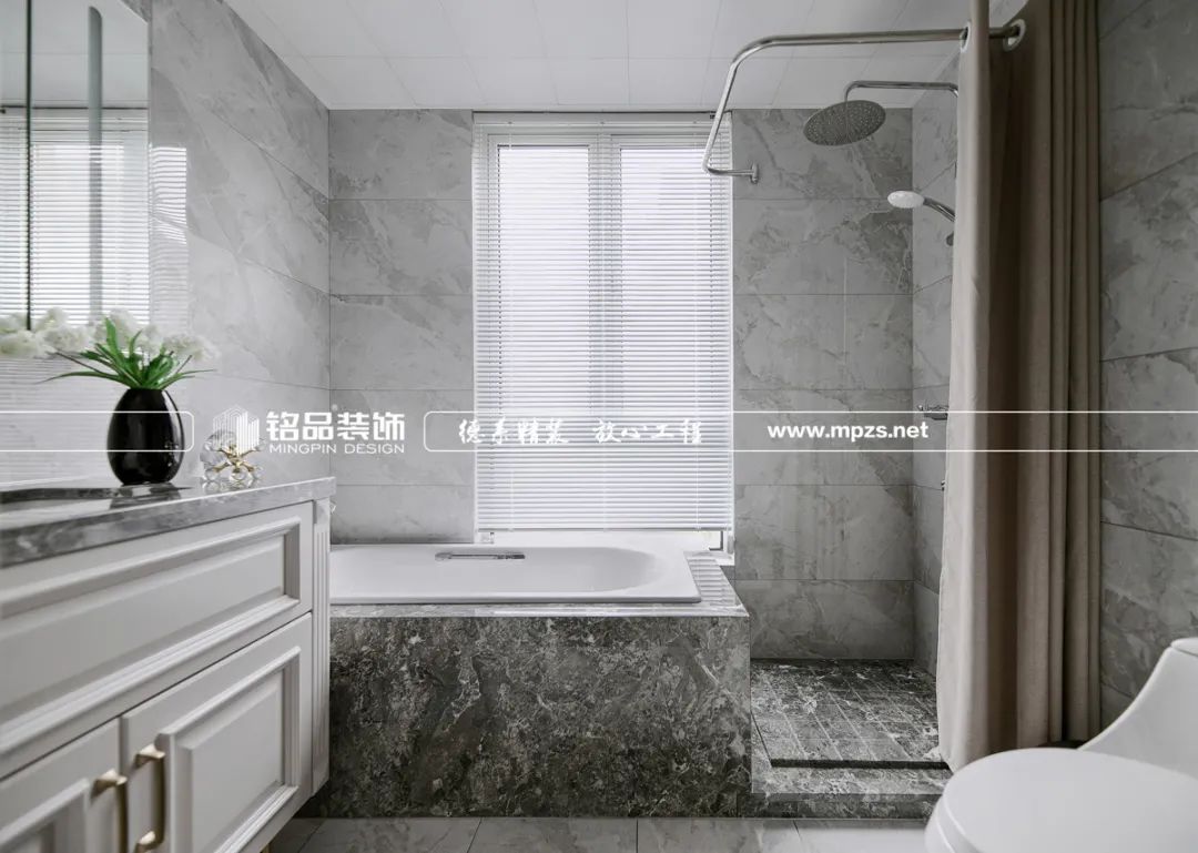 150㎡美式轻奢婚房，沁蓝米咖配色展现小资情调-68