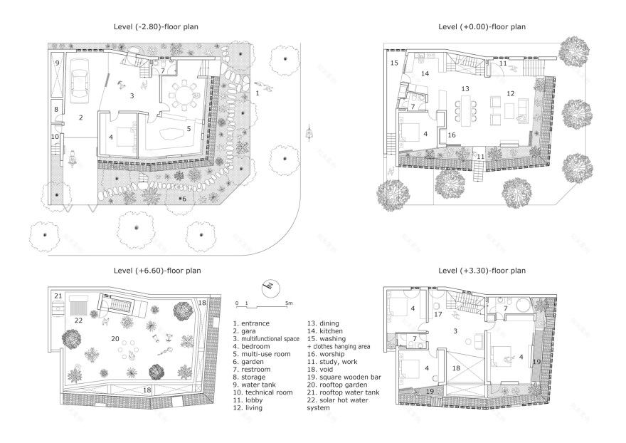 瓦片雀巢屋丨越南丨H&P Architects-12