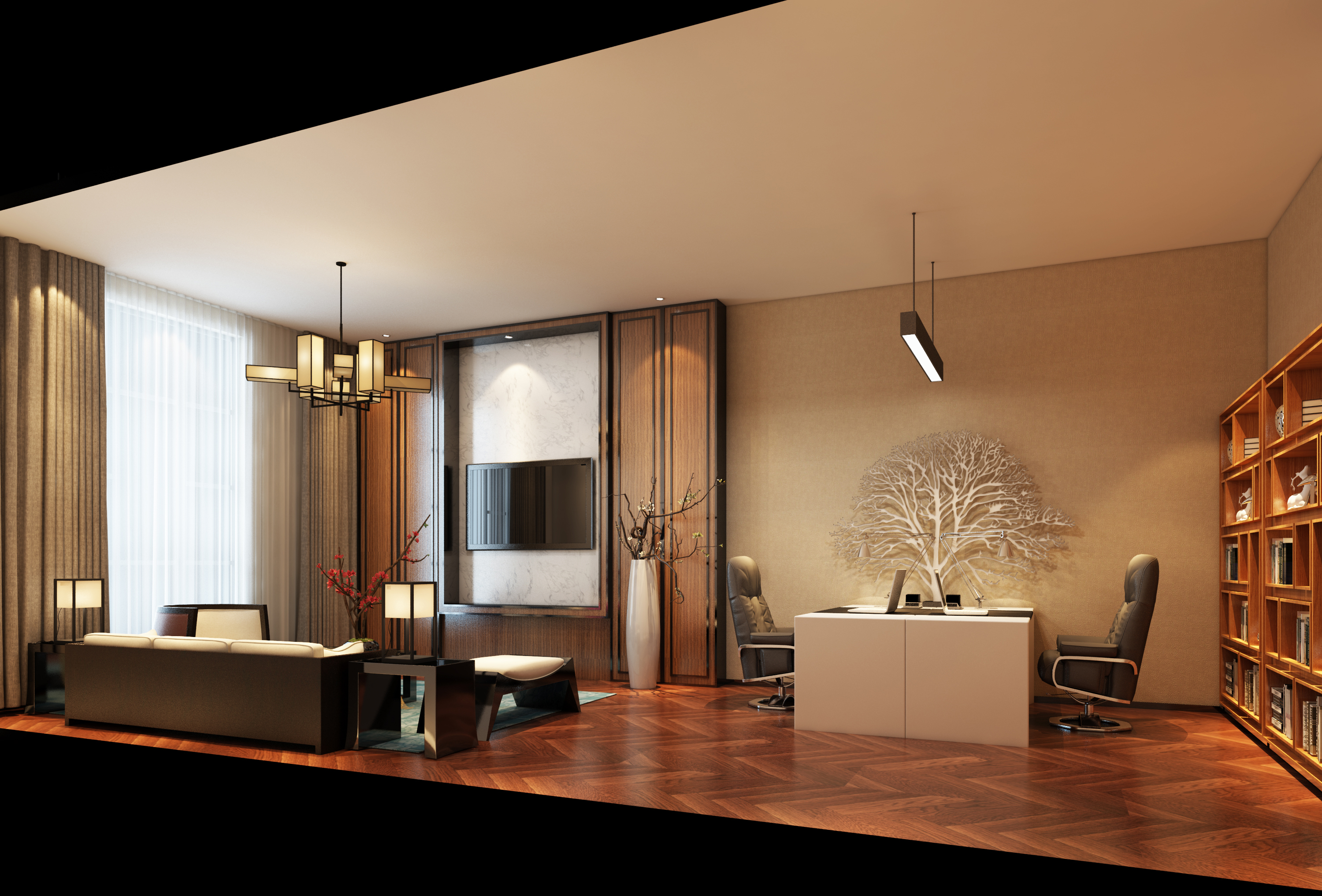 文华南阳天地售楼中心现代风设计-6