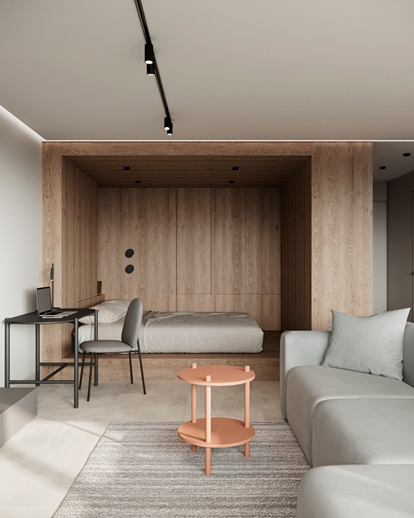 37.6㎡小空间公寓设计 超有设计感！-7