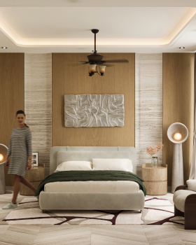 A Warm, Modern Bedroom Design