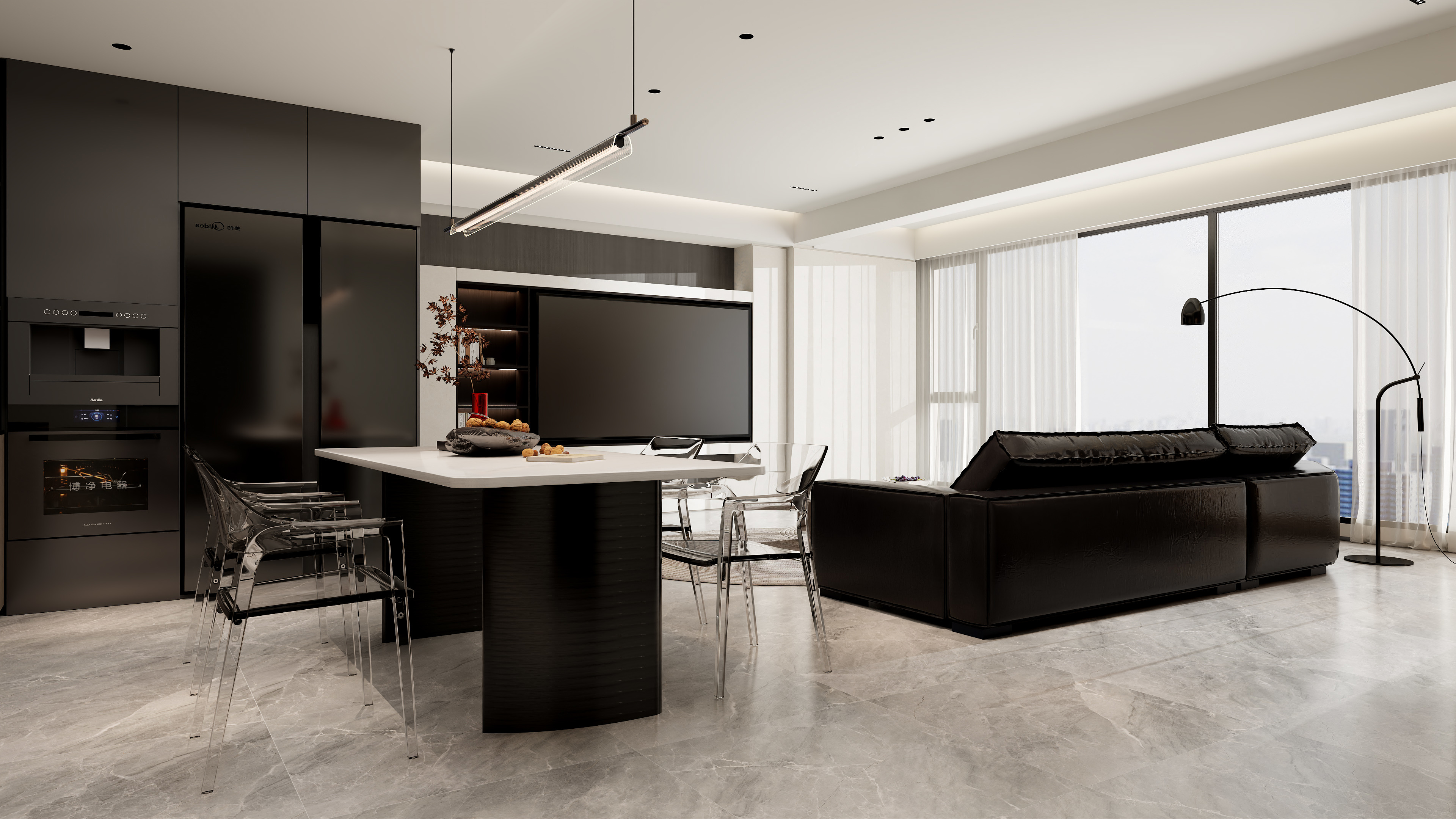 120㎡核心商圈平层清水房改造-6