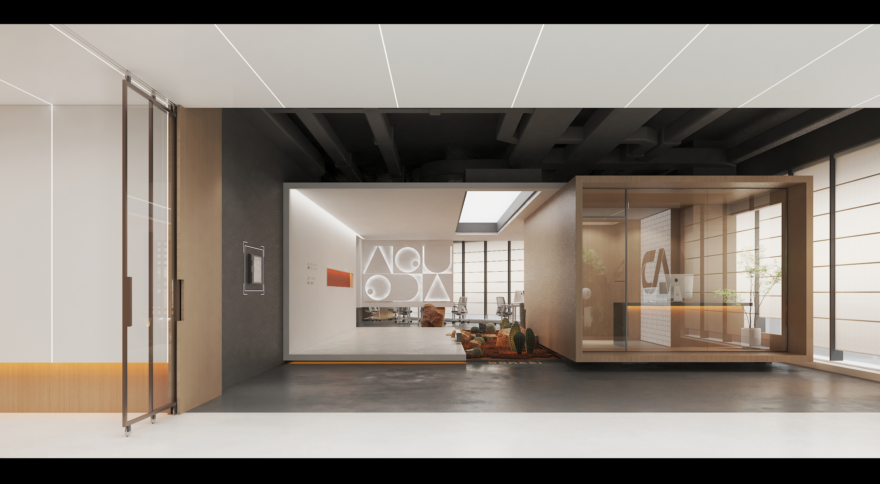 一套办公室设计图-2