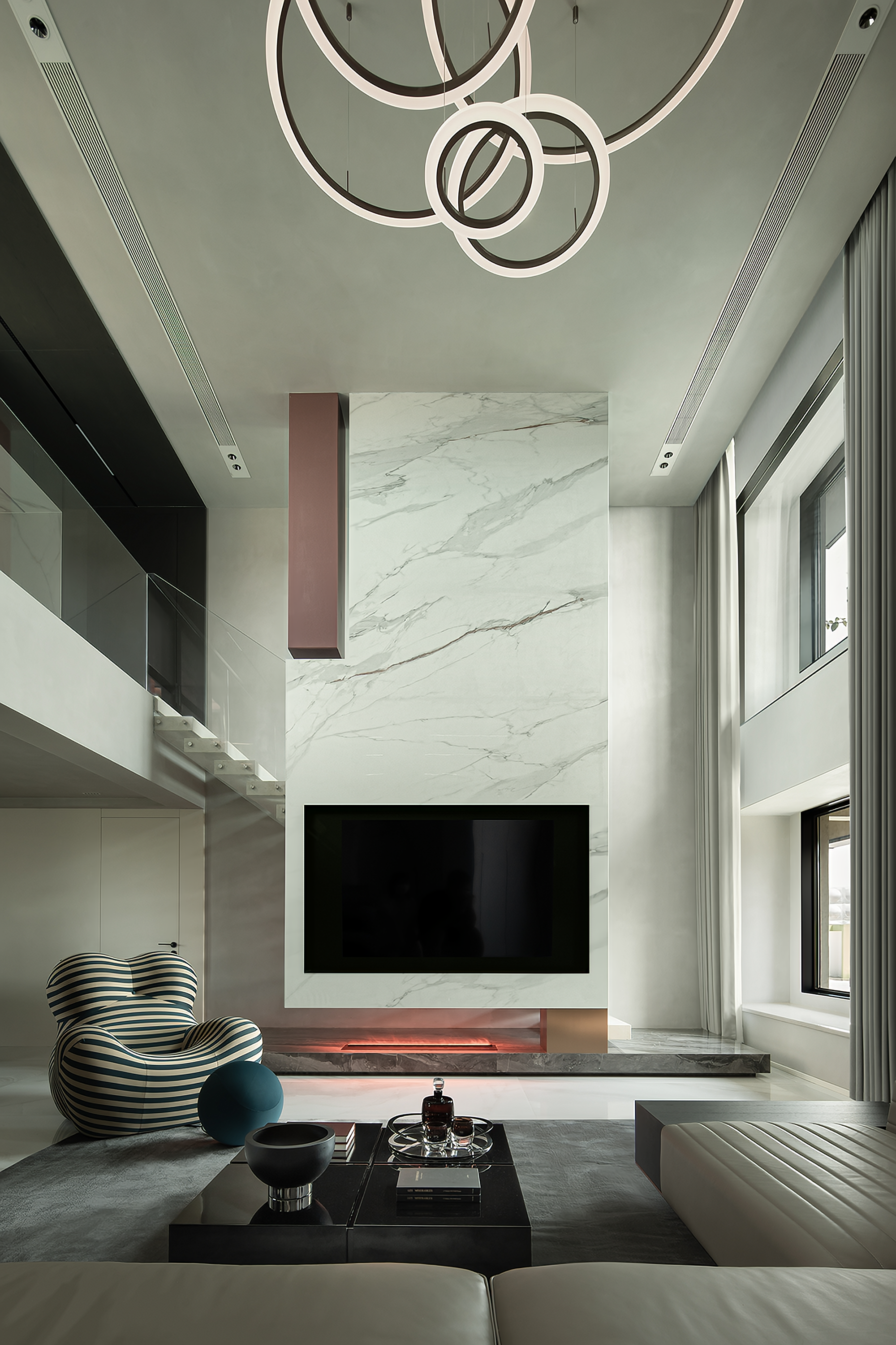 320㎡简约跃层丨中国浙江丨杭州一则空间设计-9