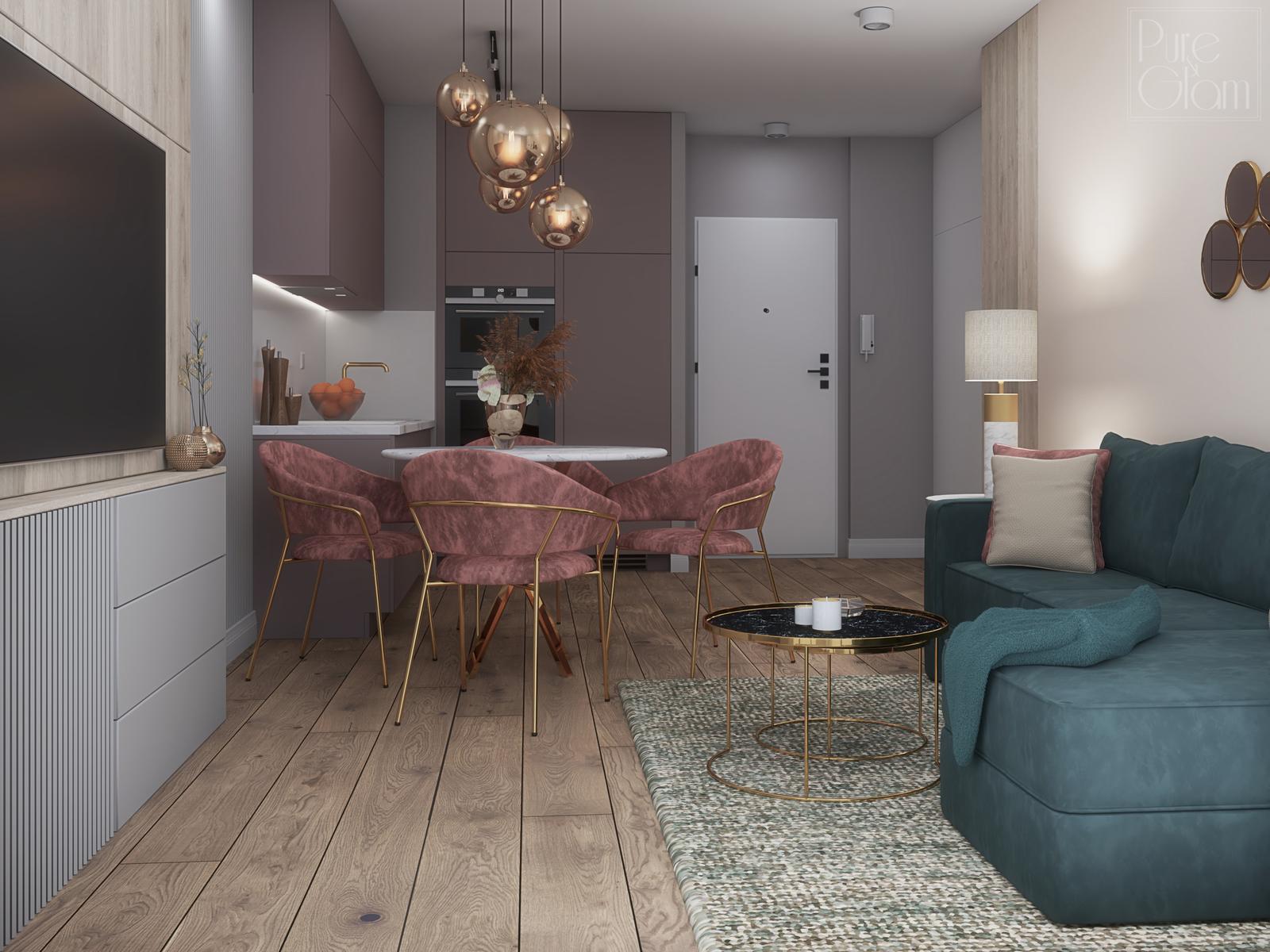 35平方米公寓  带厨房小间的客厅设计丨波兰-6