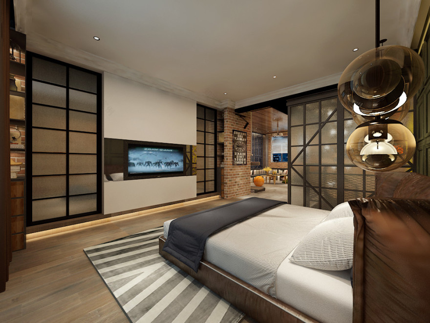 充满工业风格的房子-15