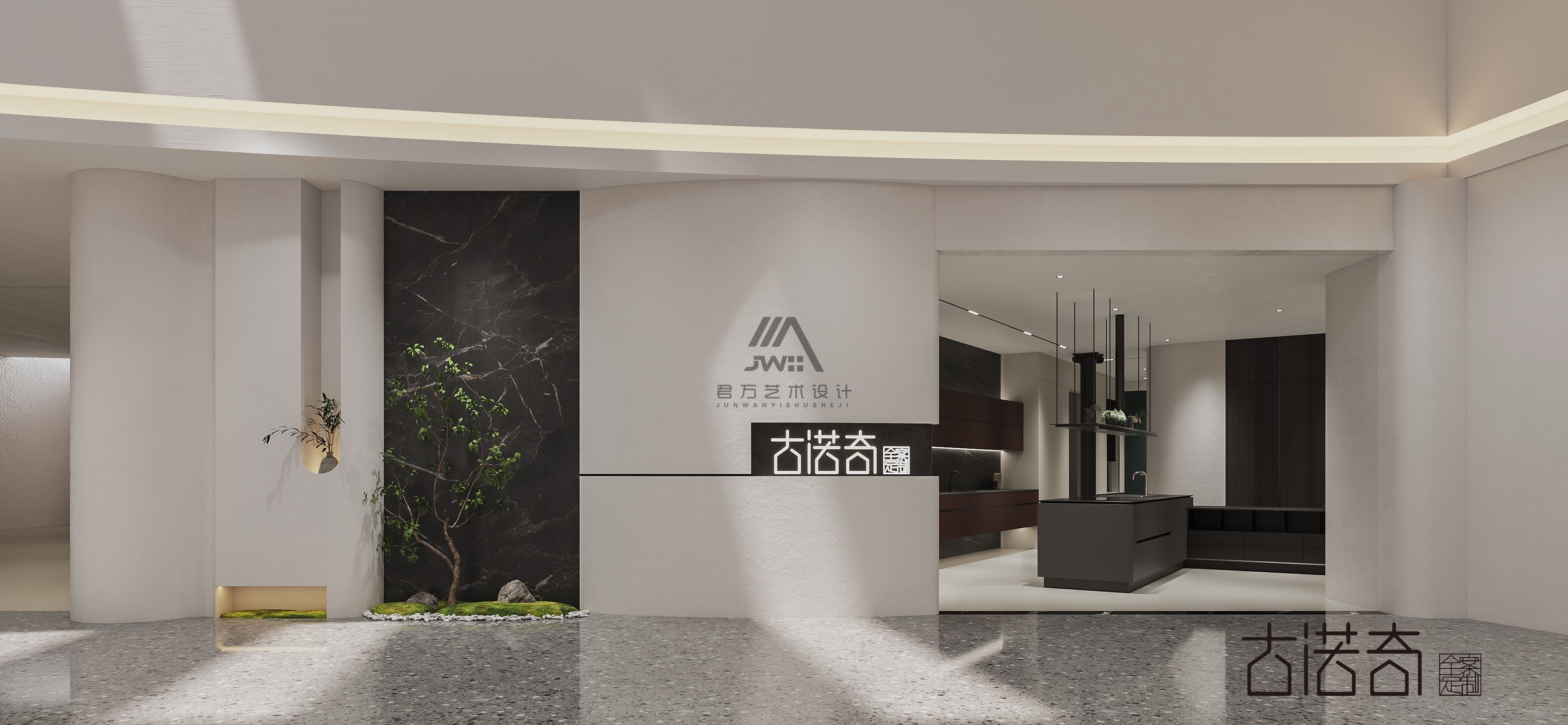 灰白简约随光影转室内设计丨君 one 设计-41