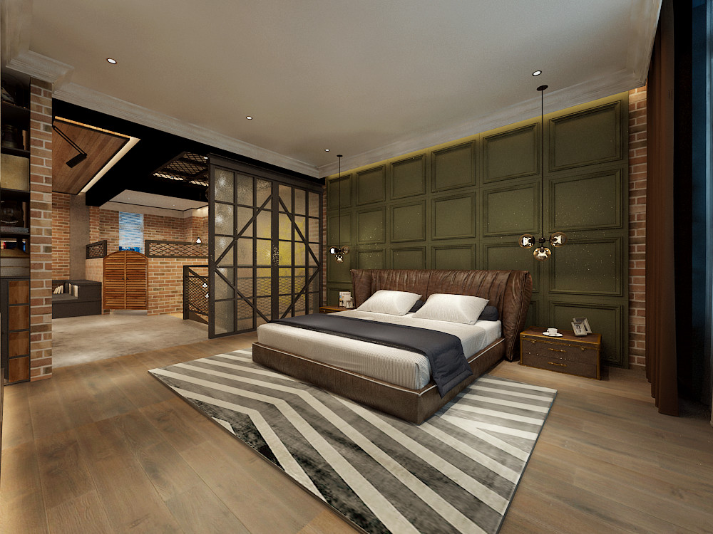 充满工业风格的房子-16