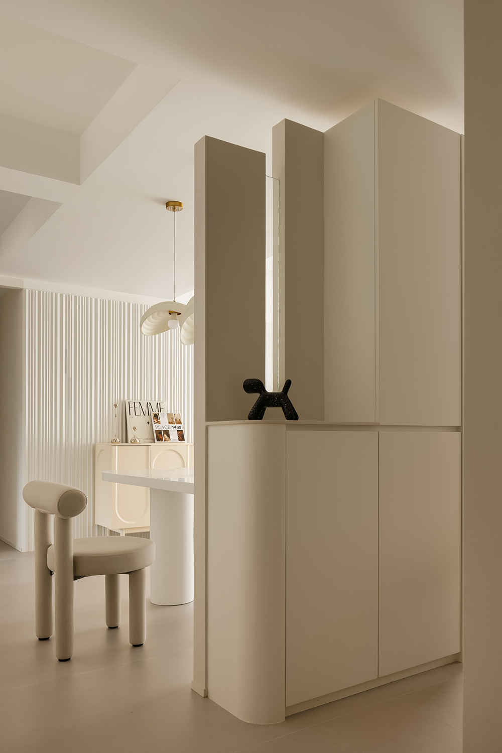 奶油色系温馨跃层家居设计丨中国汕头丨杜弗设计-17